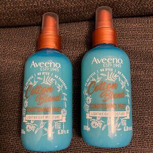 2 x New Aveeno Cotton Blend Conditioning Mist Lightweight Moisture 6.8 oz